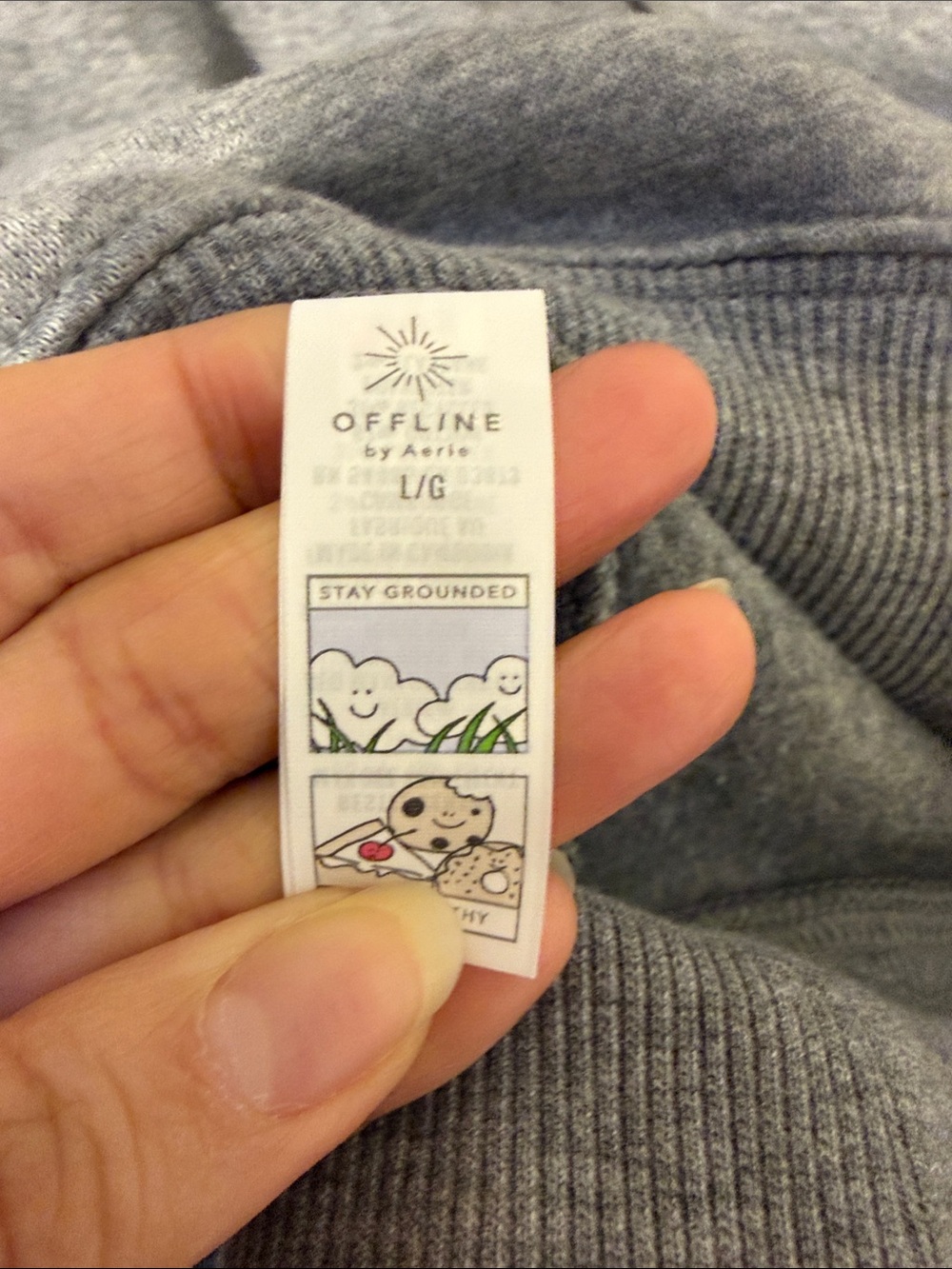 OFFLINE By Aerie Cloud Fleece Oversized Crewneck Sweatshirt in Gray Size L - Picture 12 of 14